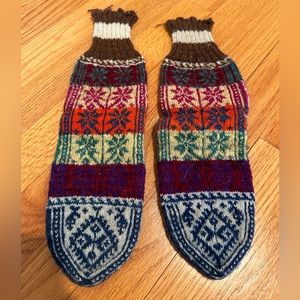Vintage handmade wool socks size 4-8